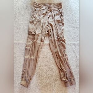 Aerie Cream Track Pants Relaxed Fit